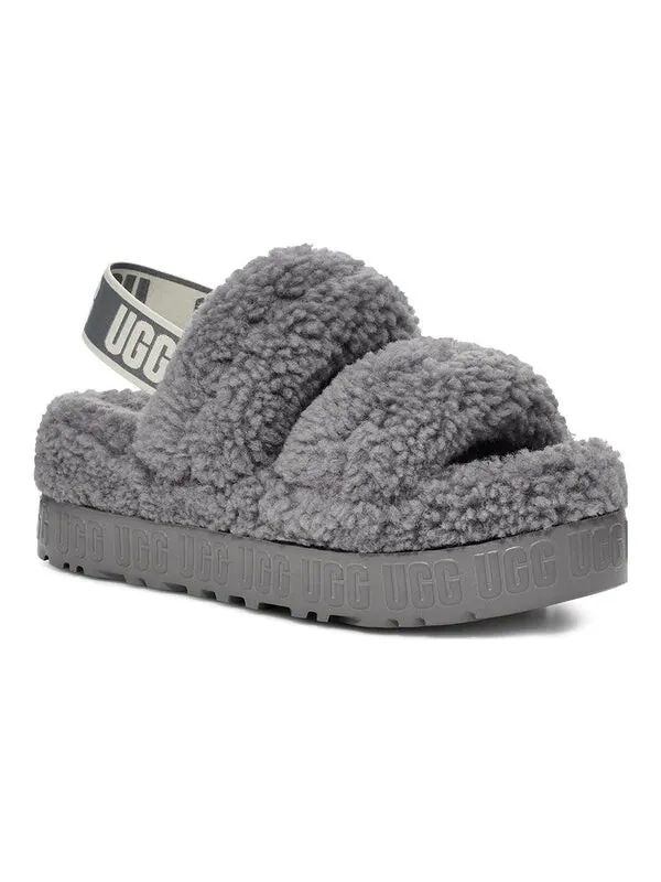 Сандалии oh fluffita slide 'grey' Ugg — изображение 3 из 4, серый