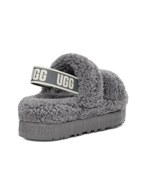 Сандалии oh fluffita slide 'grey' Ugg — изображение 4 из 4, серый