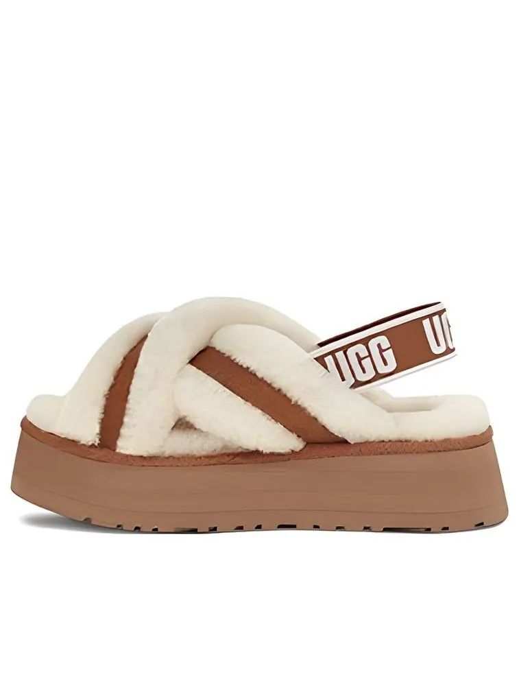 (WMNS) Шлепанцы UGG Disco Cross 'Chestnut' — изображение 1 из 4, орех