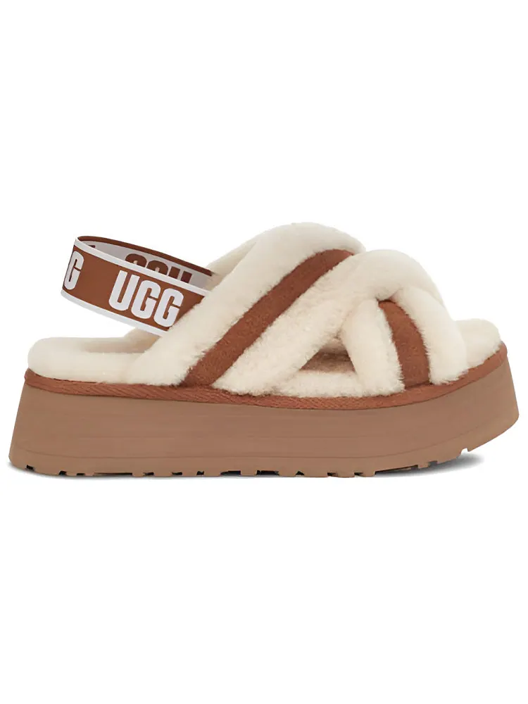 (WMNS) Шлепанцы UGG Disco Cross 'Chestnut' — изображение 2 из 4, орех
