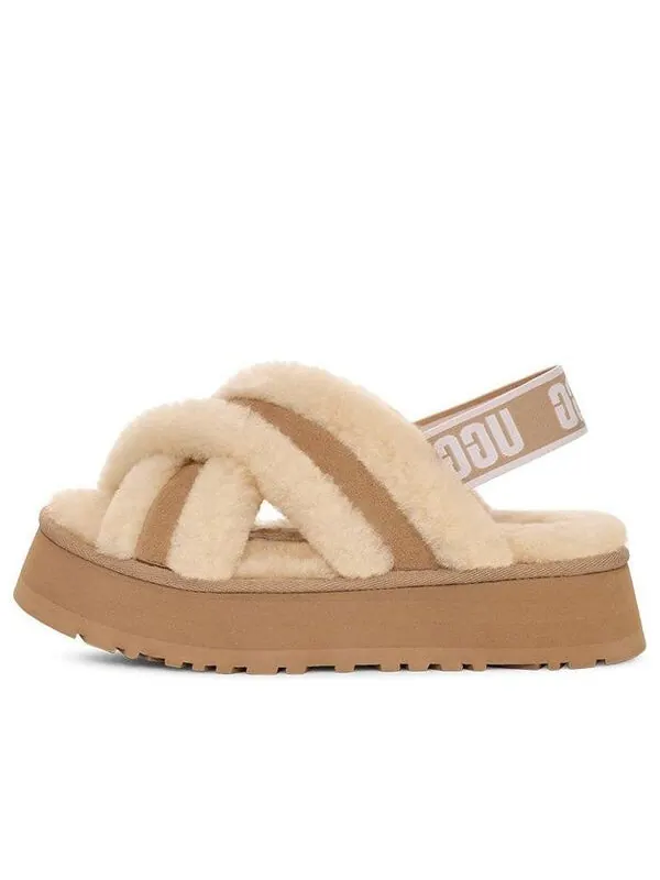 Тапочки диско кросс слайды Ugg — изображение 1 из 1, бежевый