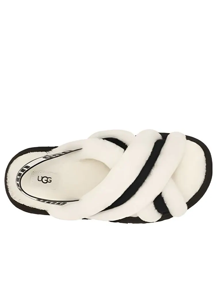Сандалии (WMNS) UGG Disco Cross 'White Black' — изображение 4 из 5, белый