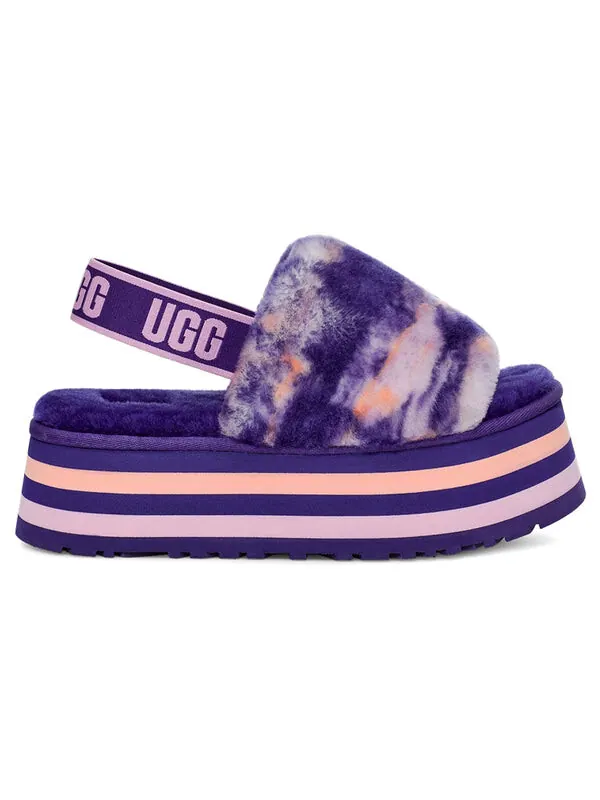 Модные сандалии диско мрамор слайд Ugg — изображение 2 из 4, фиолетовый