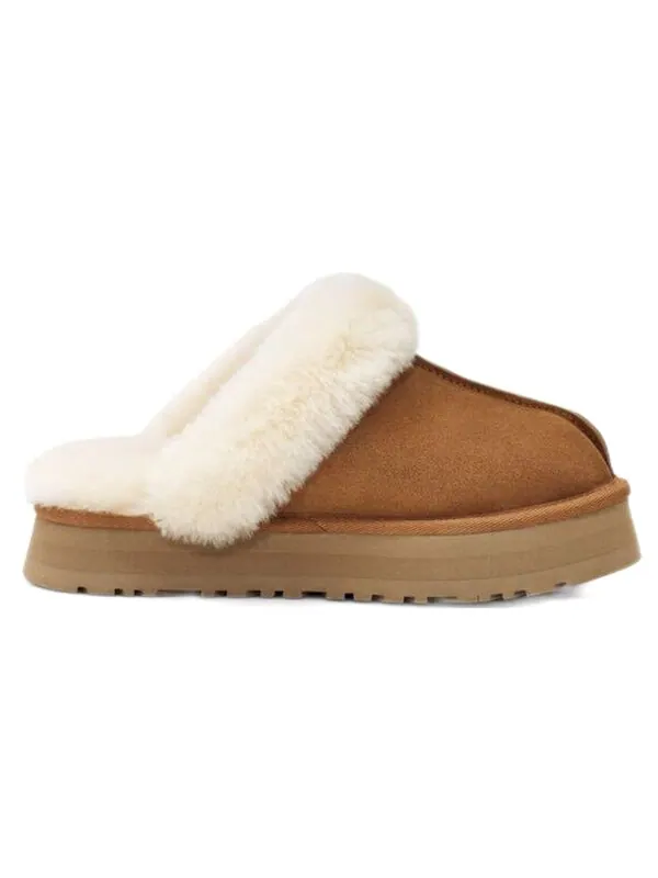 Сандалии (WMNS) UGG Disquette Slippers 'Chestnut' — изображение 3 из 4, коричневый