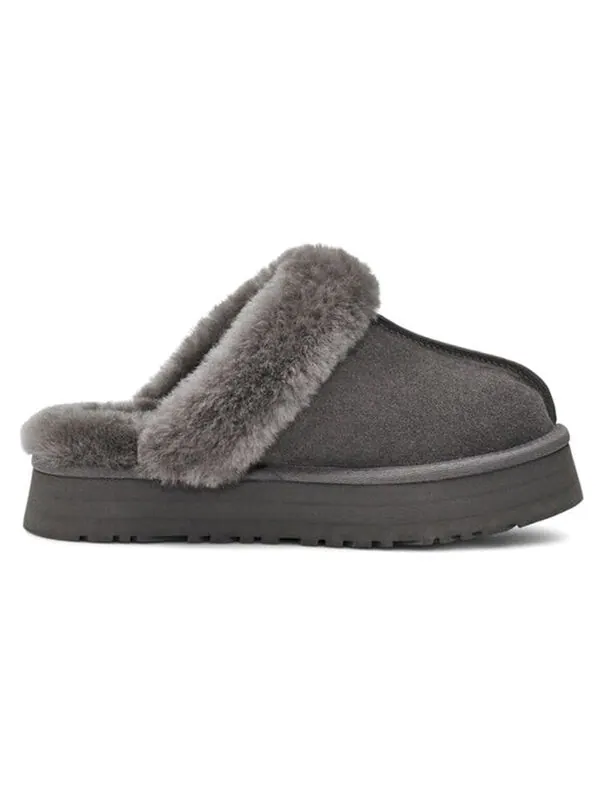 Модные сандалии дискетта пух тапочки Ugg — изображение 3 из 4, серый