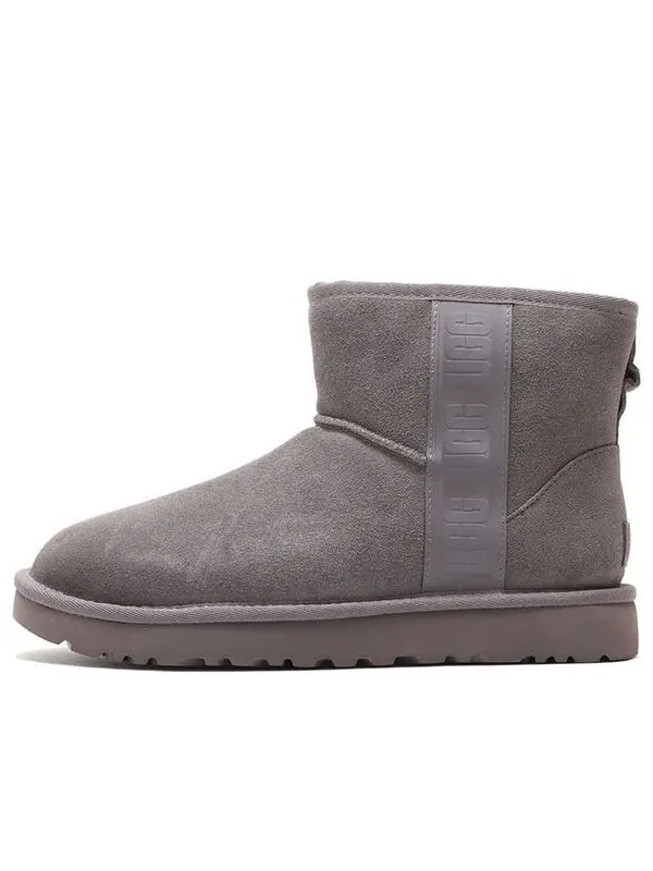 Ботинки UGG с маленьким боковым логотипом — изображение 1 из 4, серый