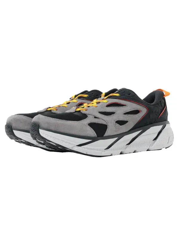 Кроссовки clifton l suede 'black lunar rock' Hoka One One — изображение 2 из 4, черный