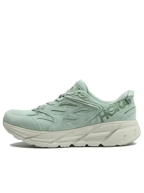 Кроссовки clifton l suede 'smoke green' Hoka One One — изображение 1 из 4, зеленый