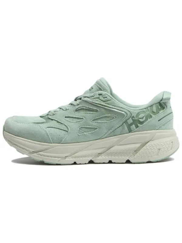 Кроссовки clifton l suede 'smoke green' Hoka One One — изображение 2 из 4, зеленый