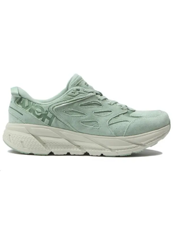 Кроссовки clifton l suede 'smoke green' Hoka One One — изображение 3 из 4, зеленый