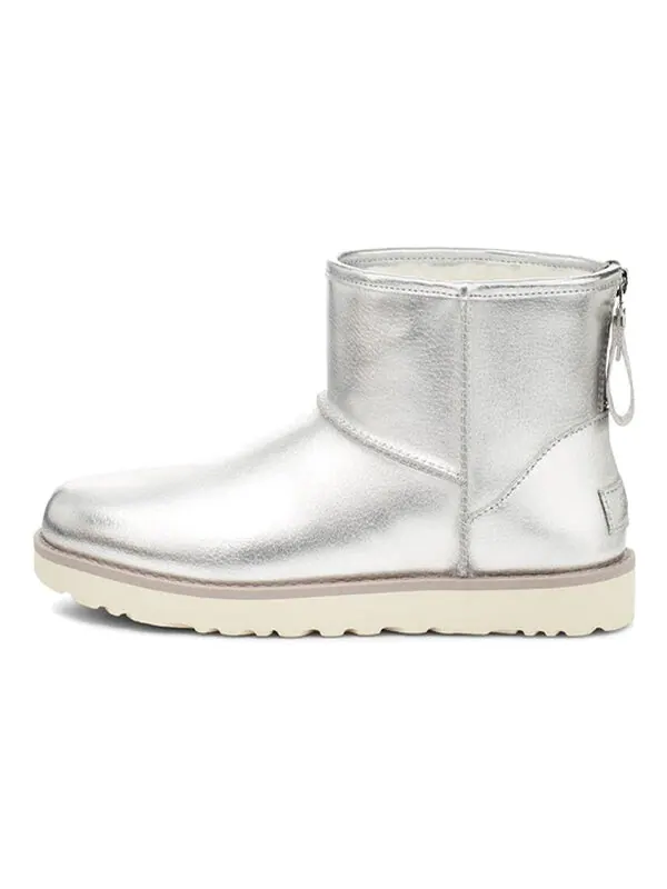 Ботинки зимние UGG Classic Mini — изображение 2 из 4, серебряный