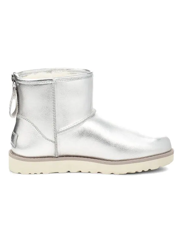 Ботинки зимние UGG Classic Mini — изображение 3 из 4, серебряный