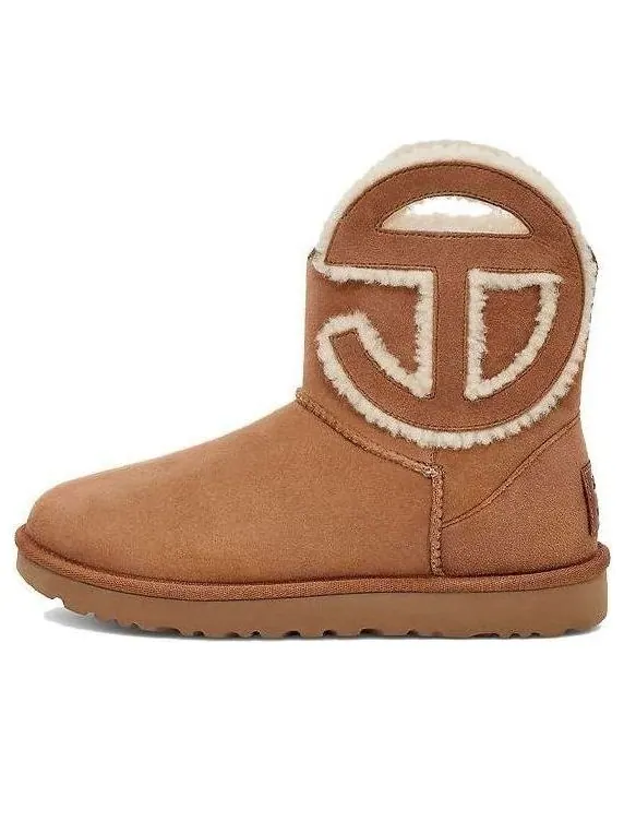 Кроссовки UGG x Telfar Logo Classic Mini 'Chestnut' — изображение 1 из 6, бежевый