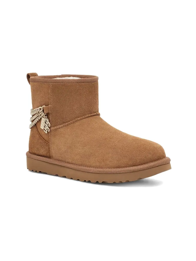 Ботинки зимние UGG WMNS Classic Mini Chains — изображение 4 из 7, коричневый