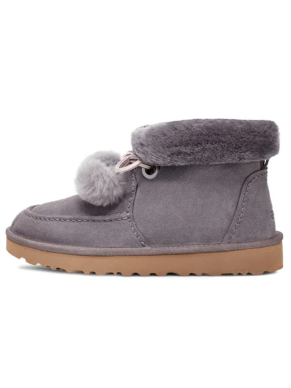 Ботинки зимние UGG Kyrina с бантом — изображение 2 из 4, фиолетовый/серый