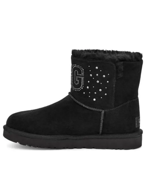Ботинки зимние UGG с драгоценными камнями — изображение 1 из 4, черный