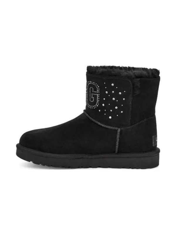 Ботинки зимние UGG с драгоценными камнями — изображение 2 из 4, черный