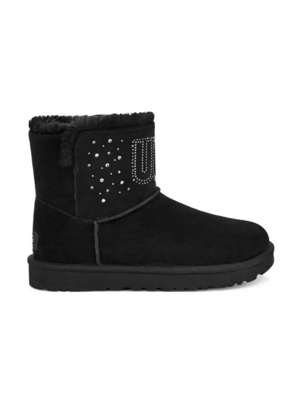 Ботинки зимние UGG с драгоценными камнями — изображение 3 из 4, черный