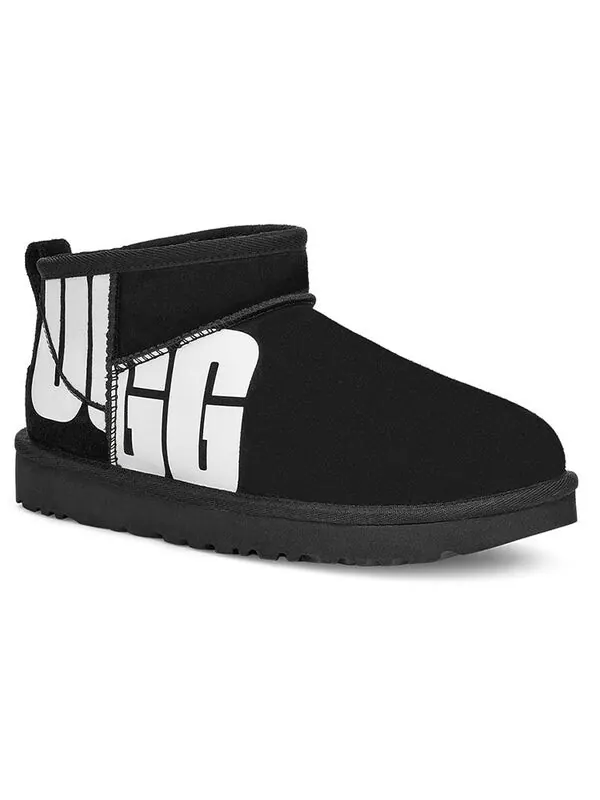 Кроссовки классические ультра мини сломанный логотип Ugg — изображение 4 из 4, черный/белый