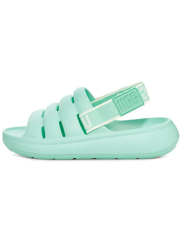 Сандалии fluff yeah slide 'emerald green' Ugg — изображение 2 из 4, зеленый