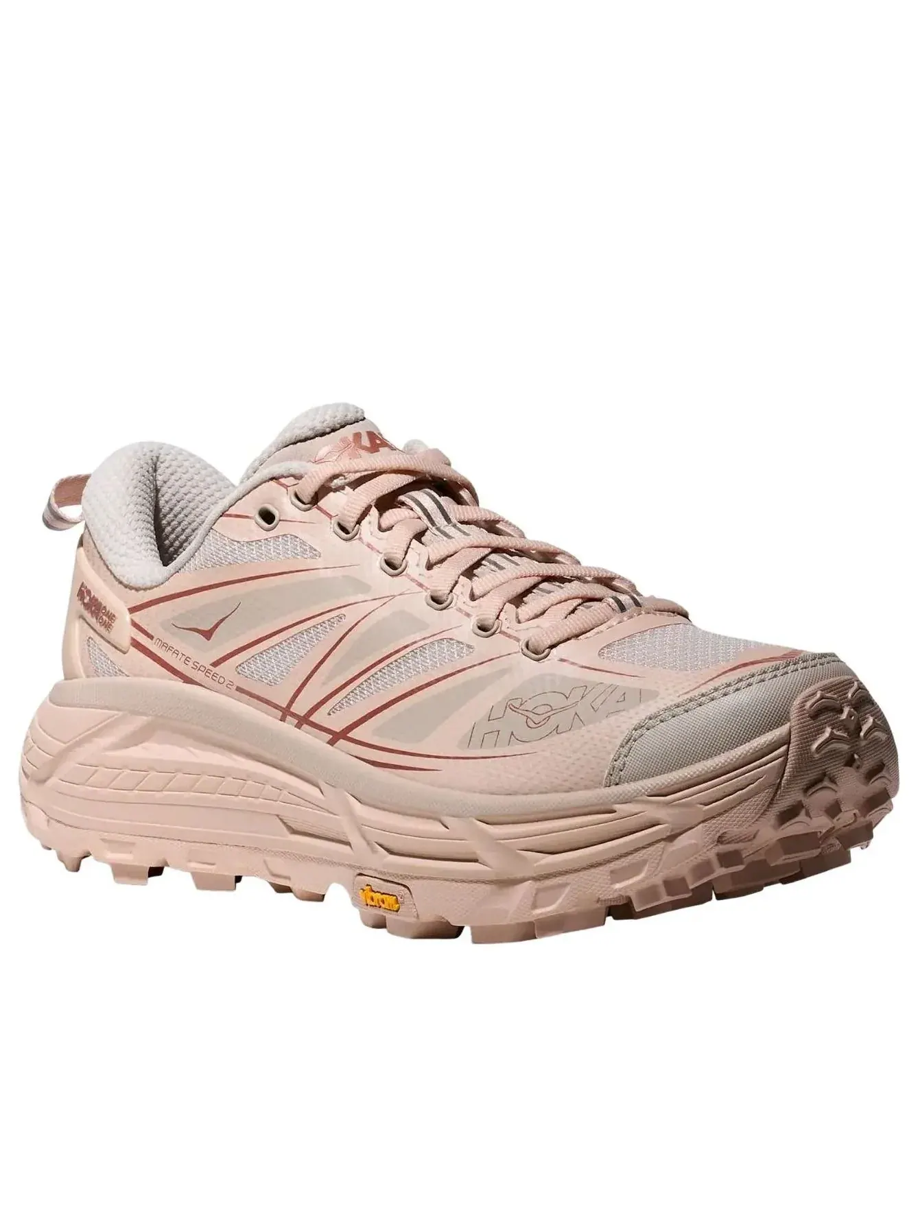 Кроссовки HOKA ONE ONE Mafate Speed 2 'Beech Wood Stucco' — изображение 2 из 6, розовый
