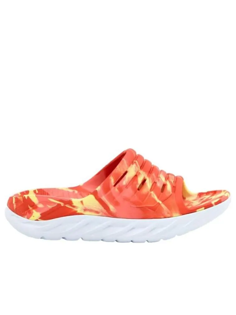 Шлепанцы HOKA ONE ONE Ora Recovery Slide 'Swirl Yellow Pear Fiesta' — изображение 2 из 5, оранжевый