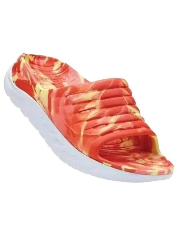 Шлепанцы HOKA ONE ONE Ora Recovery Slide 'Swirl Yellow Pear Fiesta' — изображение 3 из 5, оранжевый