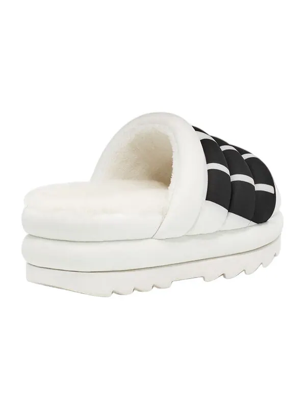Тапочки maxi slide logo 'white' Ugg — изображение 3 из 4, белый/черный