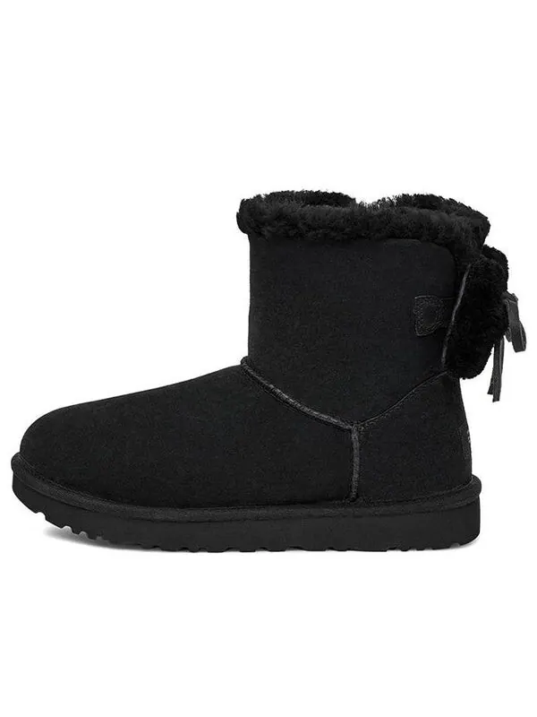 Ботинки зимние UGG с двойным бантом — изображение 1 из 4, черный