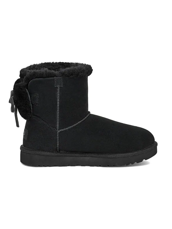 Ботинки зимние UGG с двойным бантом — изображение 3 из 4, черный