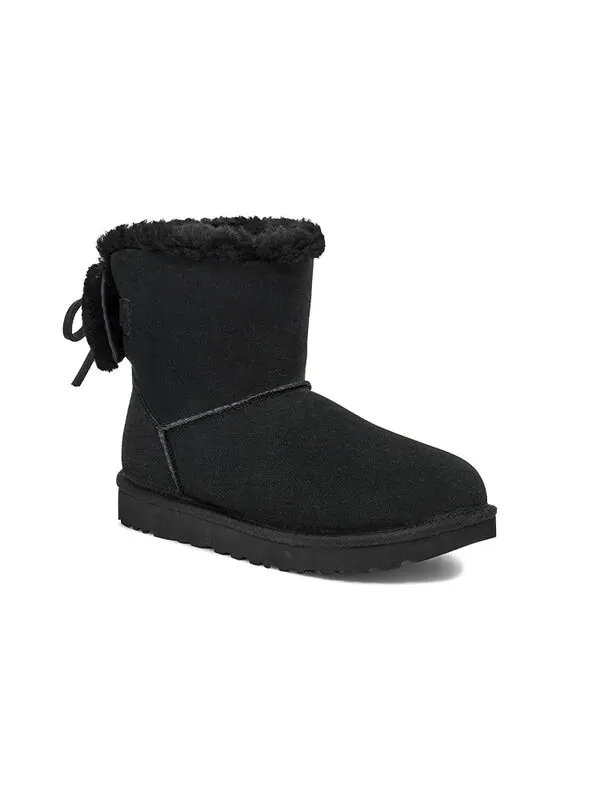 Ботинки зимние UGG с двойным бантом — изображение 4 из 4, черный