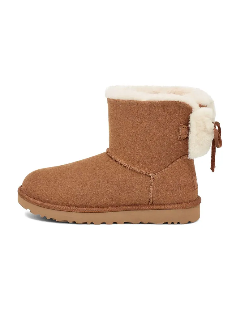 Ботинки зимние UGG WMNS Classic Double Bow Mini — изображение 2 из 7, коричневый