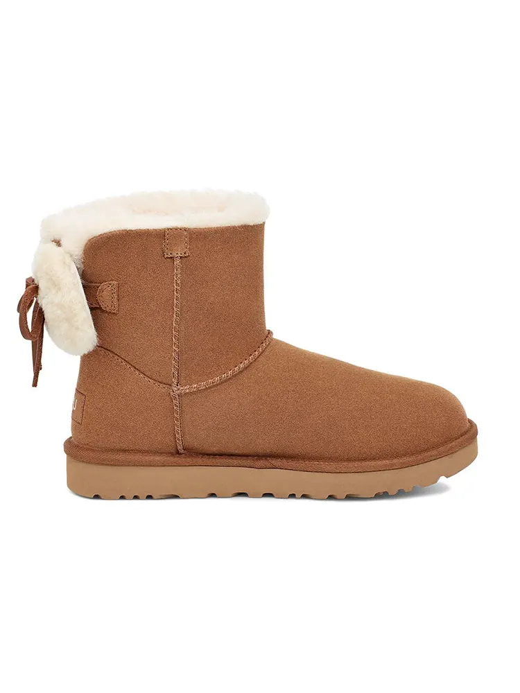 Ботинки зимние UGG WMNS Classic Double Bow Mini — изображение 3 из 7, коричневый