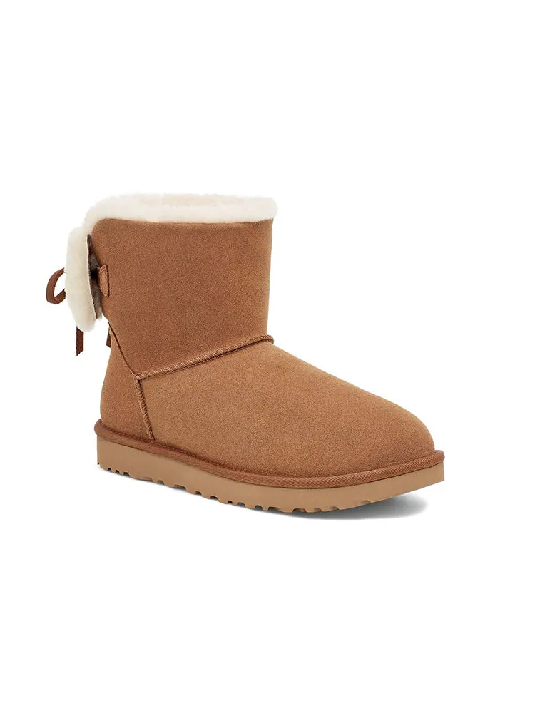 Ботинки зимние UGG WMNS Classic Double Bow Mini — изображение 4 из 7, коричневый