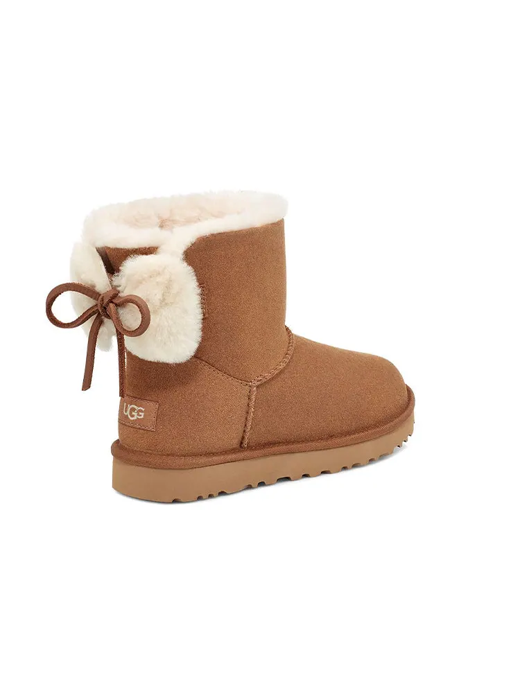 Ботинки зимние UGG WMNS Classic Double Bow Mini — изображение 5 из 7, коричневый