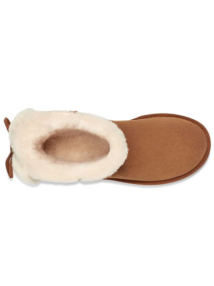 Ботинки зимние UGG WMNS Classic Double Bow Mini — изображение 6 из 7, коричневый