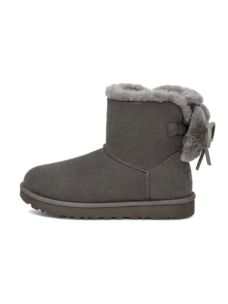 Ботинки зимние UGG WMNS Classic Double Bow Mini — изображение 2 из 7, серый