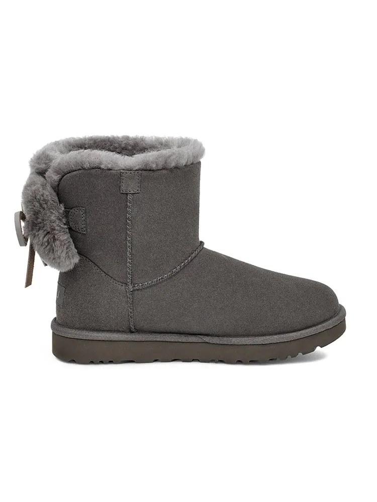 Ботинки зимние UGG WMNS Classic Double Bow Mini — изображение 3 из 7, серый