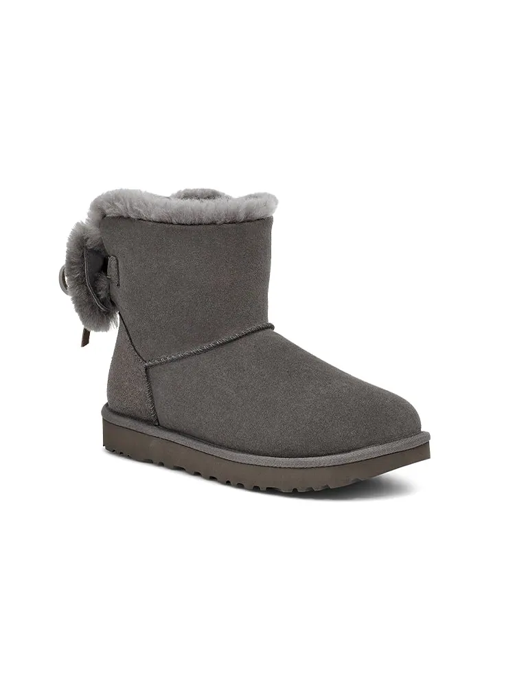 Ботинки зимние UGG WMNS Classic Double Bow Mini — изображение 4 из 7, серый