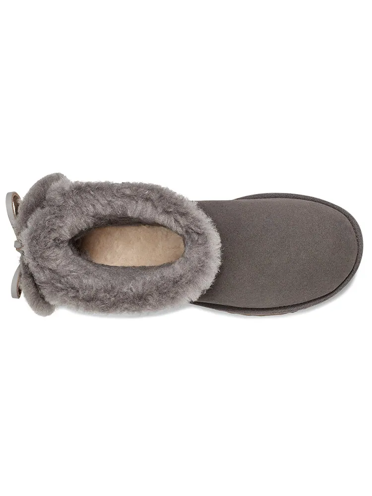 Ботинки зимние UGG WMNS Classic Double Bow Mini — изображение 6 из 7, серый