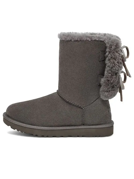 Ботинки зимние UGG WMNS Classic Double Bow Short — изображение 1 из 7, серый