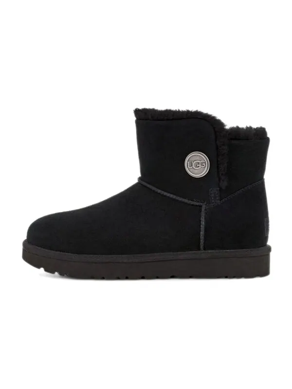 Ботинки зимние UGG Mini Bailey Snaps — изображение 2 из 4, черный