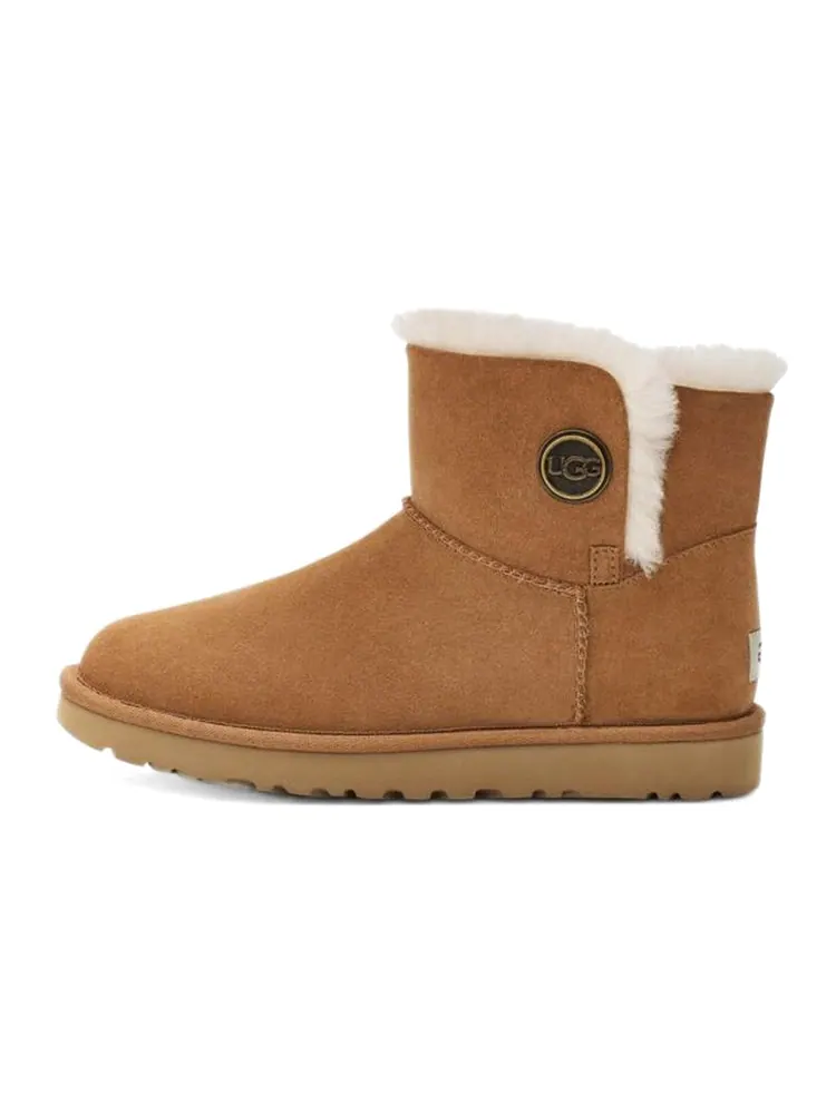 Ботинки зимние UGG WMNS Mini Bailey Snaps — изображение 2 из 7, коричневый