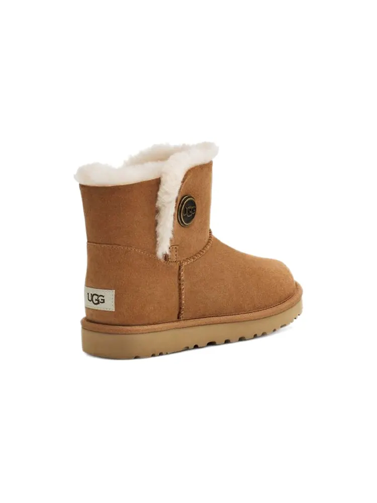 Ботинки зимние UGG WMNS Mini Bailey Snaps — изображение 6 из 7, коричневый