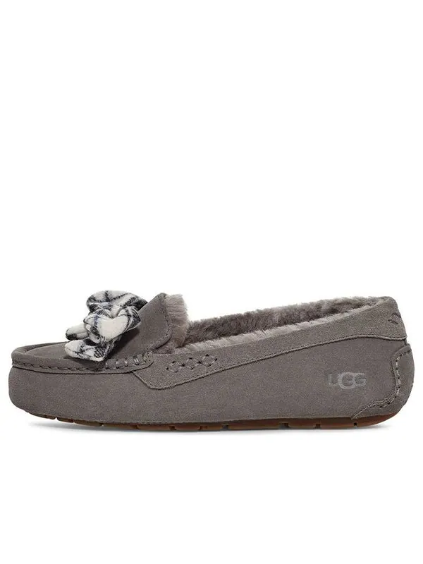 Кроссовки ansley plaid bow 'charcoal' Ugg — изображение 1 из 4, темно-серый
