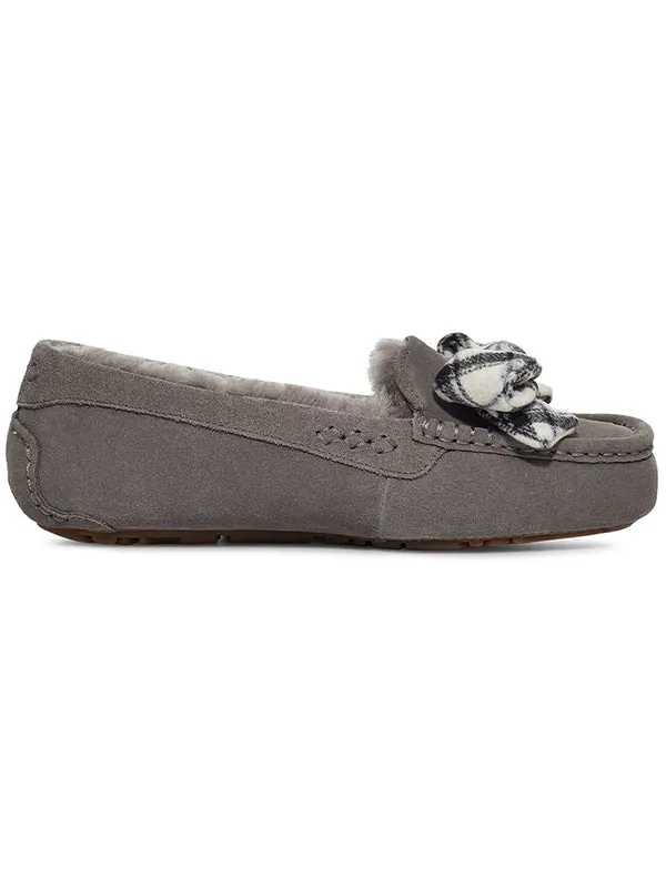 Кроссовки ansley plaid bow 'charcoal' Ugg — изображение 2 из 4, темно-серый