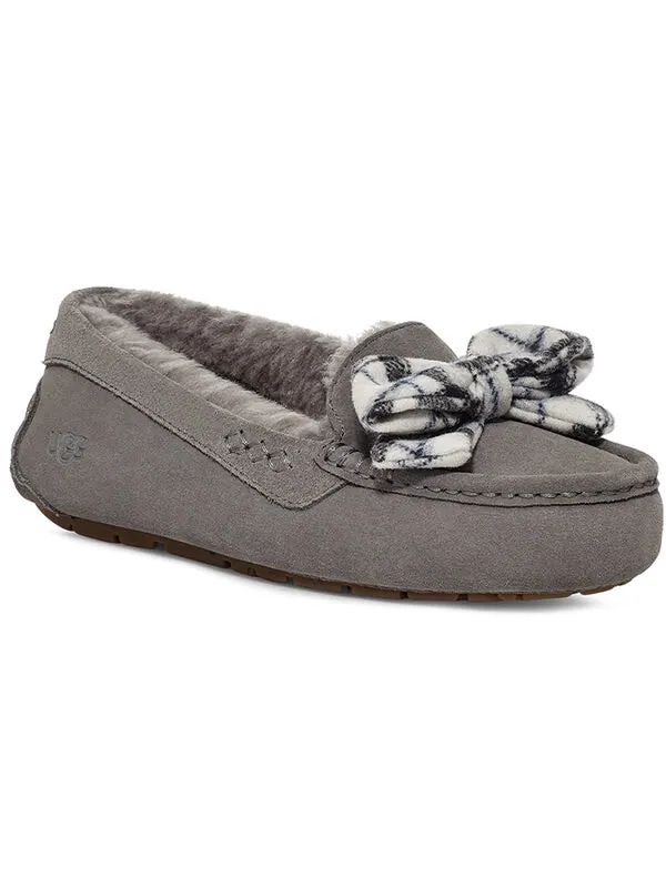 Кроссовки ansley plaid bow 'charcoal' Ugg — изображение 3 из 4, темно-серый