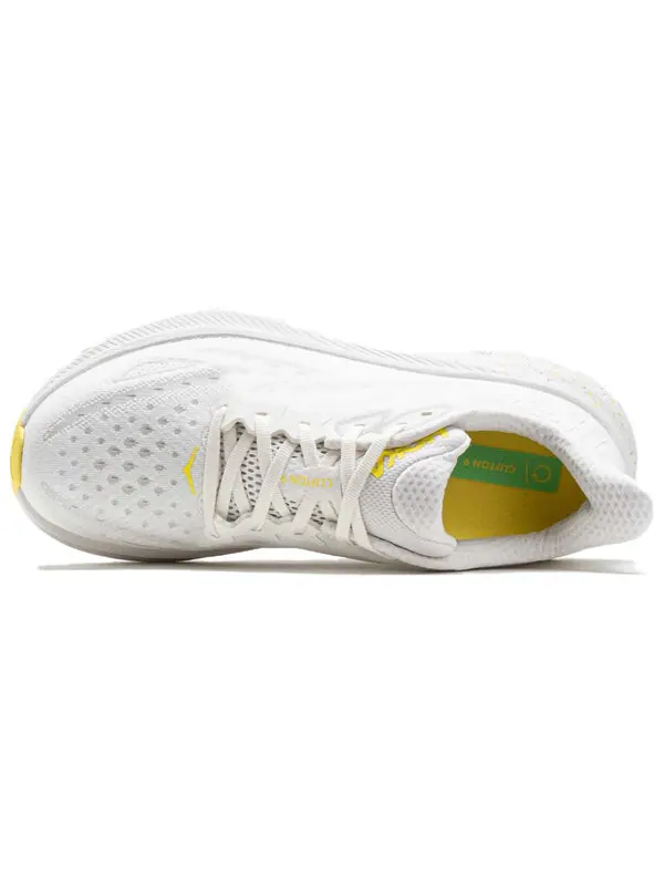 Кроссовки clifton 9 'white lemonade' Hoka One One — изображение 3 из 4, белый/желтый зеленый