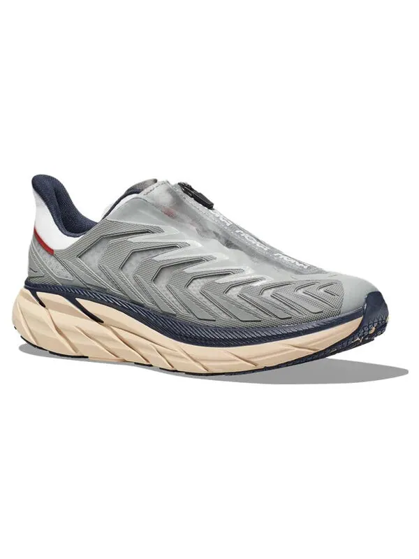 Кроссовки HOKA ONE ONE Project Clifton Knitted Running Shoes 'Grey Beige' — изображение 3 из 4, серый/бежевый/черный
