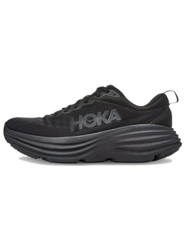 Кроссовки bondi 8 2e wide 'triple black' Hoka One One — изображение 2 из 4, черный/черный